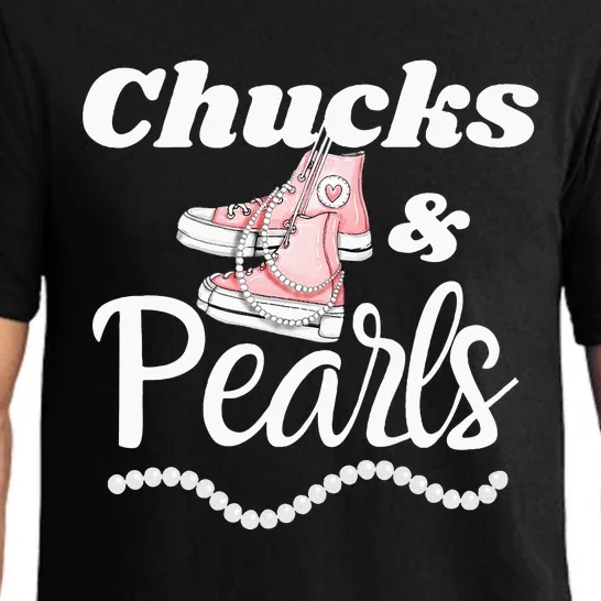 Wo Wo Wear Chucks And Pearls Kamala Harris President Pajama Set