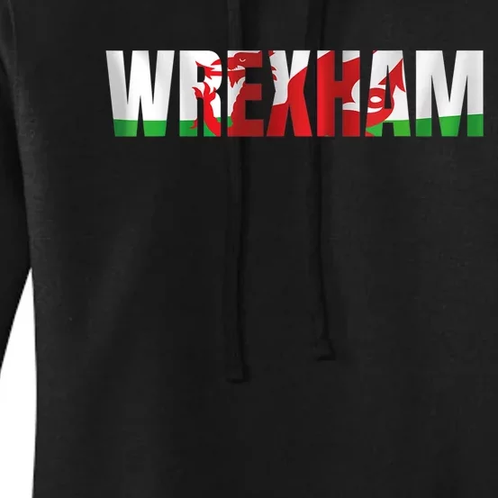 Wrexham Wales Welsh Dragon Flag Women's Pullover Hoodie