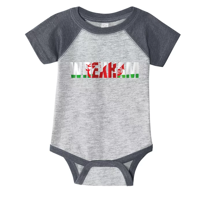 Wrexham Wales Welsh Dragon Flag Infant Baby Jersey Bodysuit