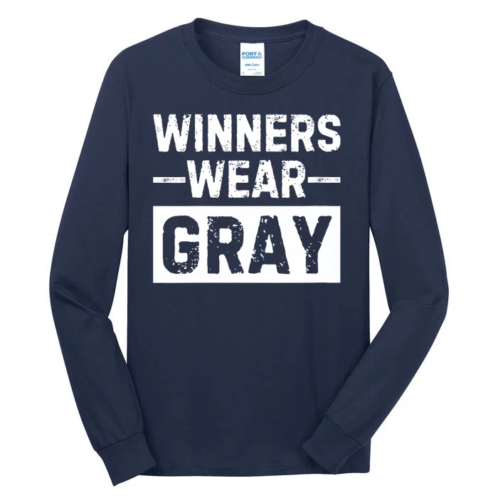 Women Winners Wear Gray Vintage Retro Tall Long Sleeve T-Shirt