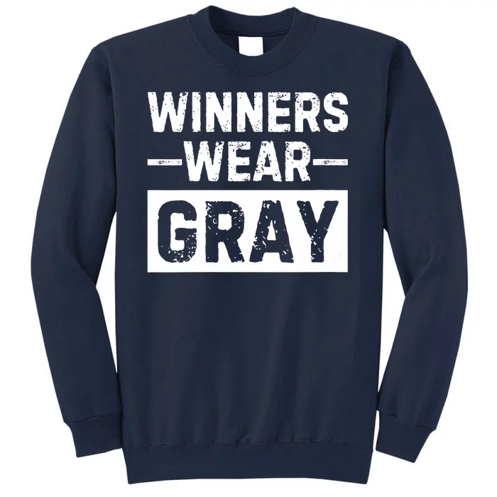 Women Winners Wear Gray Vintage Retro Tall Sweatshirt