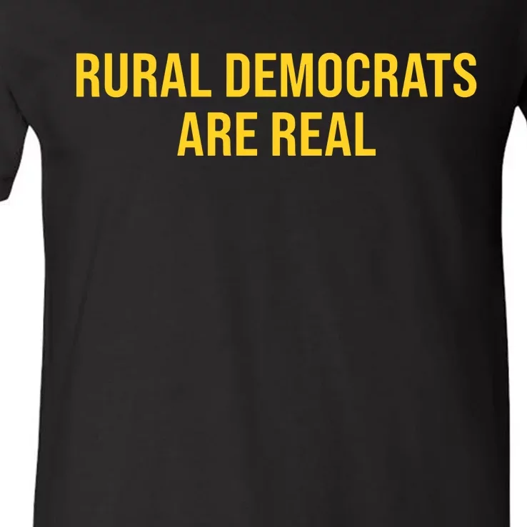 Will Watson Wearing Rural Democrats Are Real V-Neck T-Shirt