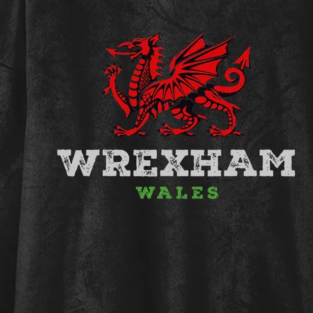 W.R.E.X.H.A.M Wales Welsh Dragon Flag Hooded Wearable Blanket