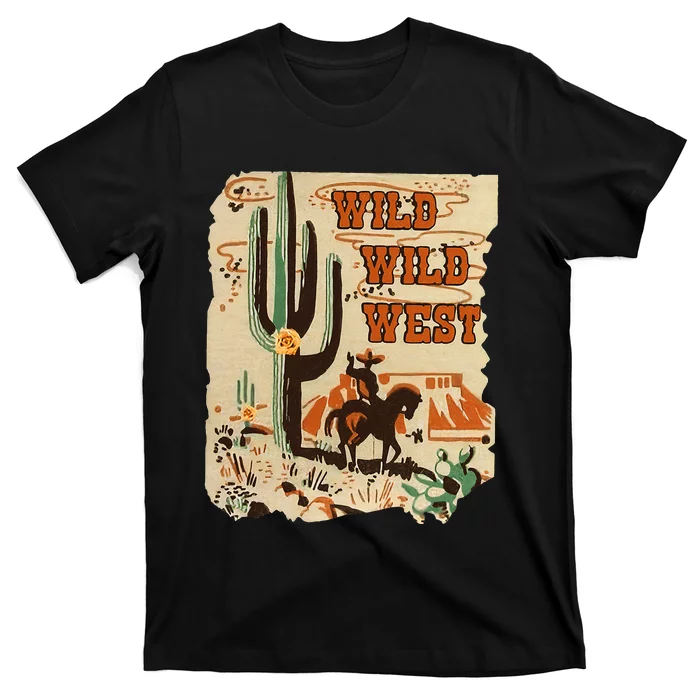 Wild Wild West Western Life Southwest Desert Vibes Cactus T-Shirt