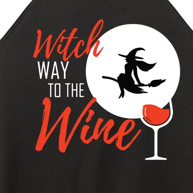 Women Witch Way To The Wine Halloween Witch Wine Vneck Women’s Perfect Tri Rocker Tank