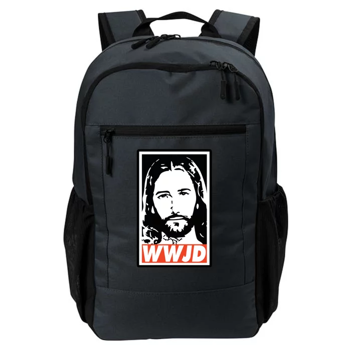 WWJD What Would Jesus Do Poster Design Daily Commute Backpack