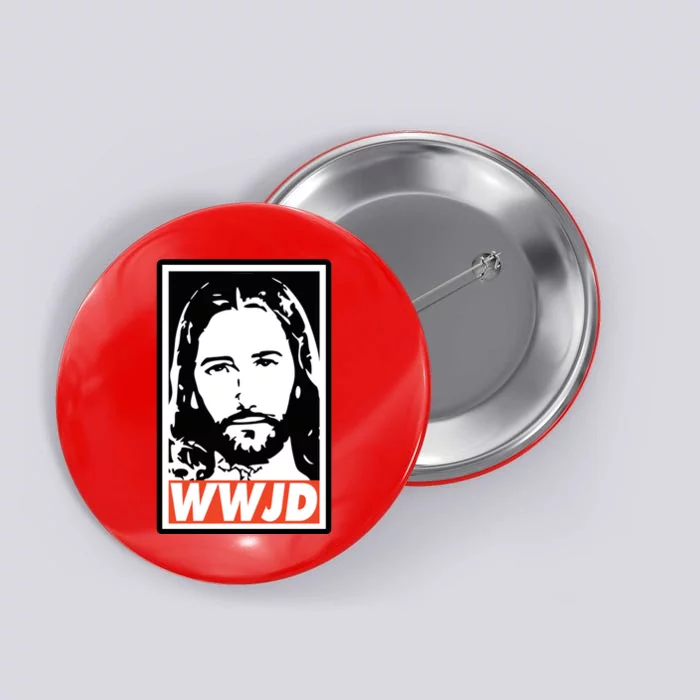 WWJD What Would Jesus Do Poster Design Button