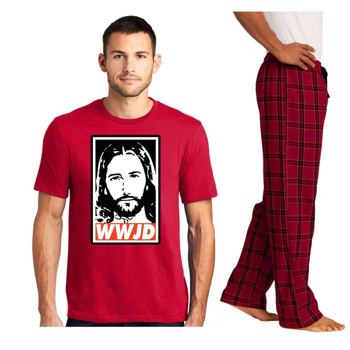 WWJD What Would Jesus Do Poster Design Pajama Set