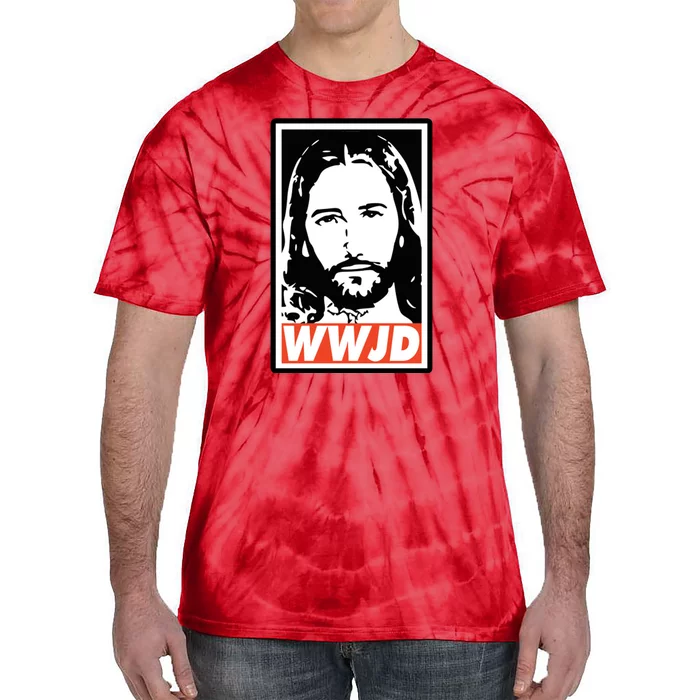 WWJD What Would Jesus Do Poster Design Tie-Dye T-Shirt