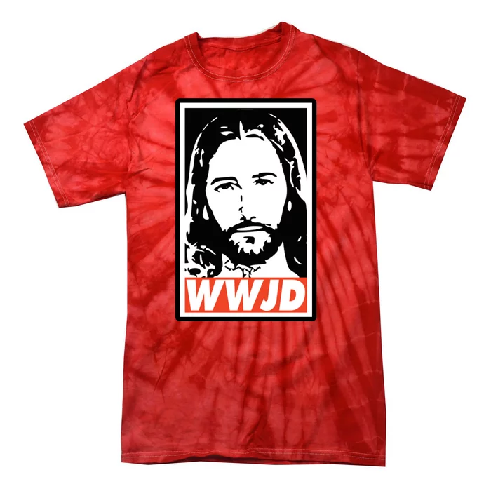 WWJD What Would Jesus Do Poster Design Tie-Dye T-Shirt