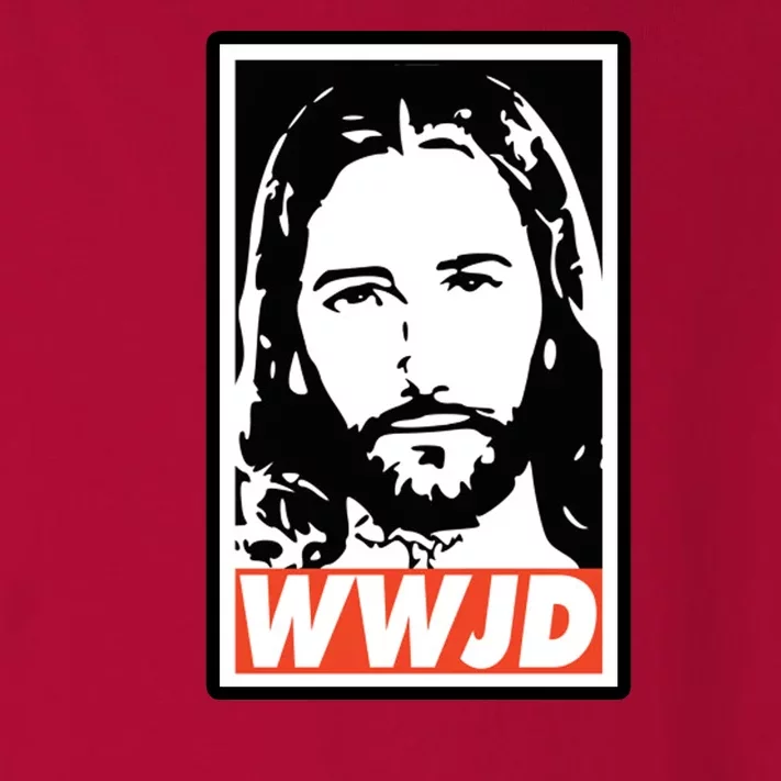 WWJD What Would Jesus Do Poster Design Toddler Long Sleeve Shirt