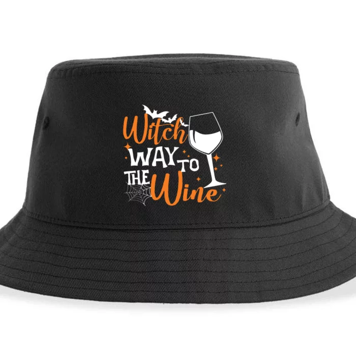 Women Witch Way To The Wine Halloween Funny Drinking Tank Top Sustainable Bucket Hat