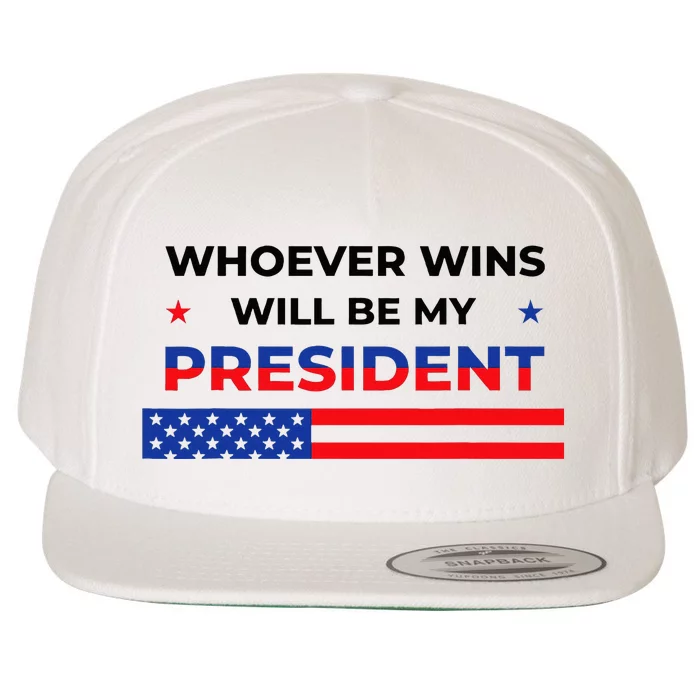 Whoever Wins Will Be My President Neutral Political Wool Snapback Cap