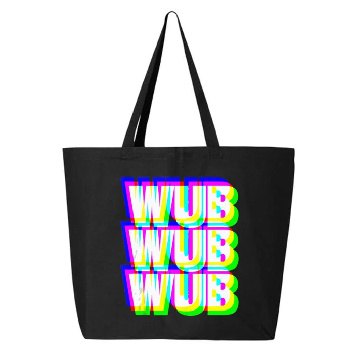 Wub Wub Wub Dubstep Techno Rave EDM Music DJ Festival Raver 25L Jumbo Tote