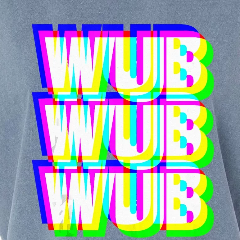 Wub Wub Wub Dubstep Techno Rave EDM Music DJ Festival Raver Garment-Dyed Women's Muscle Tee