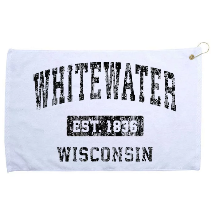 Whitewater Wisconsin Wi Vintage Sports Design Grommeted Golf Towel