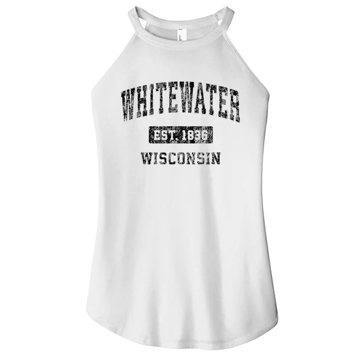 Whitewater Wisconsin Wi Vintage Sports Design Women’s Perfect Tri Rocker Tank