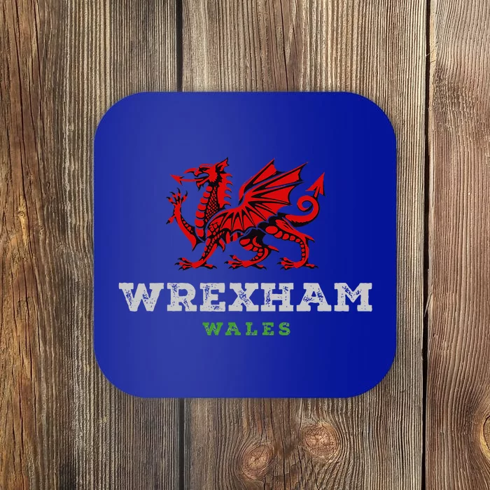 Wrexham Wales Welsh Dragon Flag Coaster