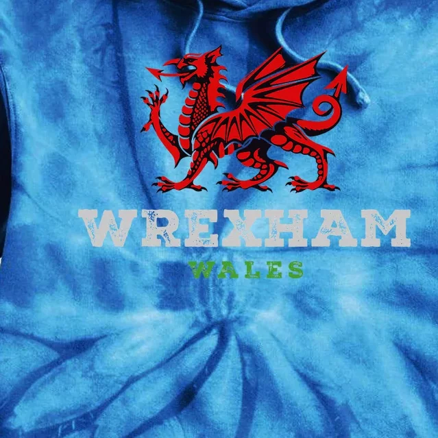 Wrexham Wales Welsh Dragon Flag Tie Dye Hoodie