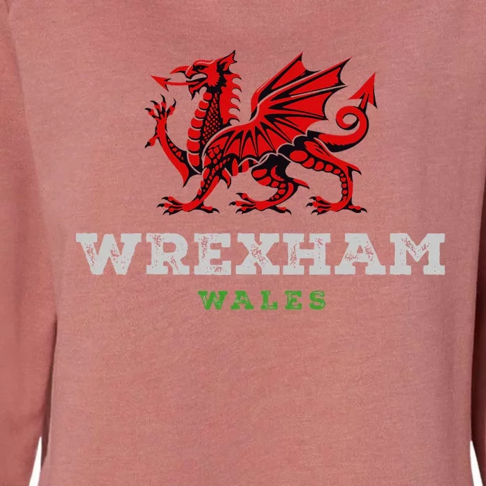 Wrexham Wales Welsh Dragon Flag Womens California Wash Sweatshirt