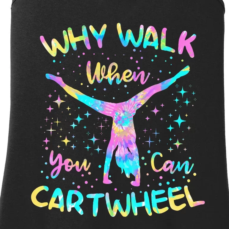 Why Walk When You Can Cartwheel Gymnast Gymnastic Tumbling Ladies Essential Tank