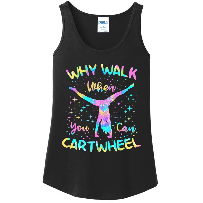 Why Walk When You Can Cartwheel Gymnast Gymnastic Tumbling Ladies Essential Tank