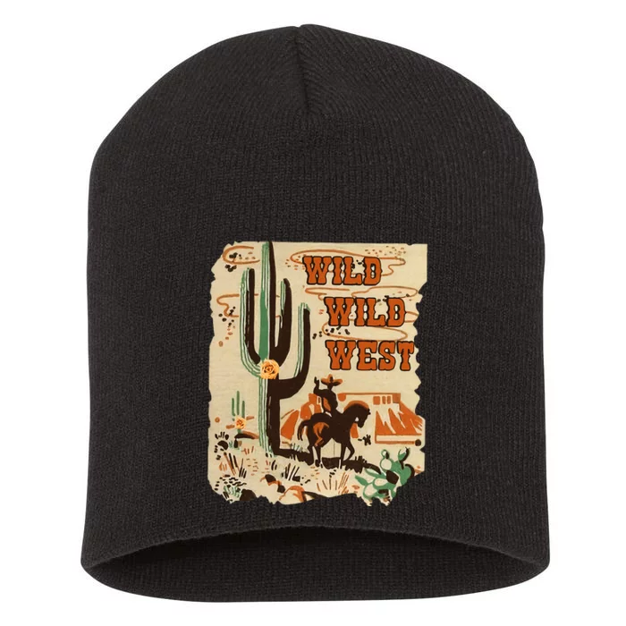 Wild Wild West Western Life Southwest Desert Vibes Cactus Short Acrylic Beanie