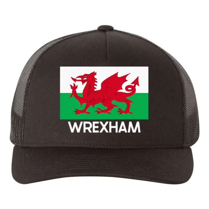 Wrexham Wales Welsh Flag Baner Y Ddraig Goch Yupoong Adult 5-Panel Trucker Hat