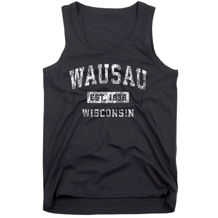 Wausau Wisconsin Wi Vintage Established Sports Design Tank Top