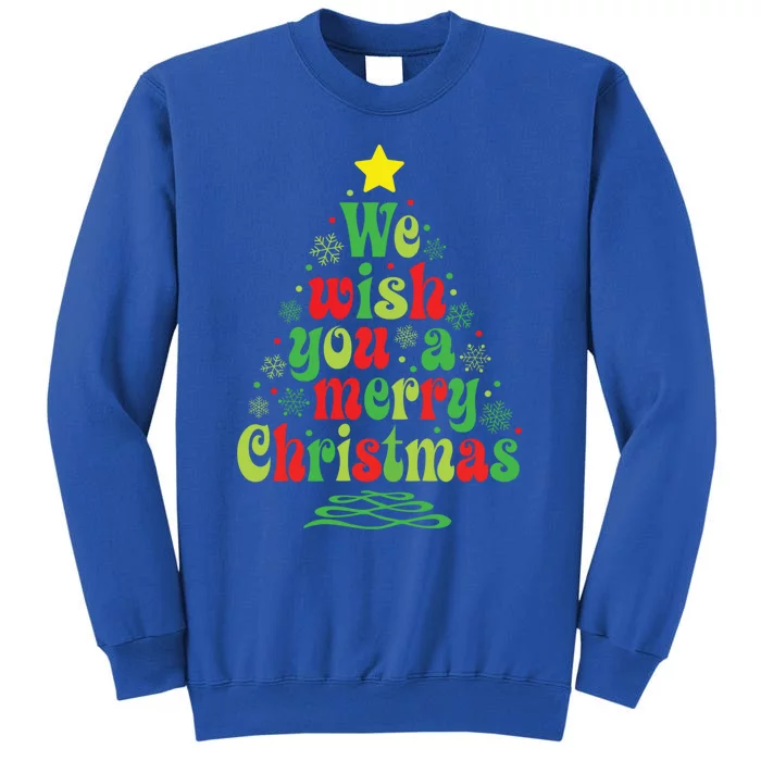 We Wish You A Merry Christmas Tree Holiday Matching Pajamas Gift Sweatshirt