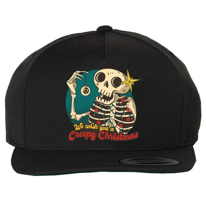 We Wish You A Creepy Christmas Wool Snapback Cap