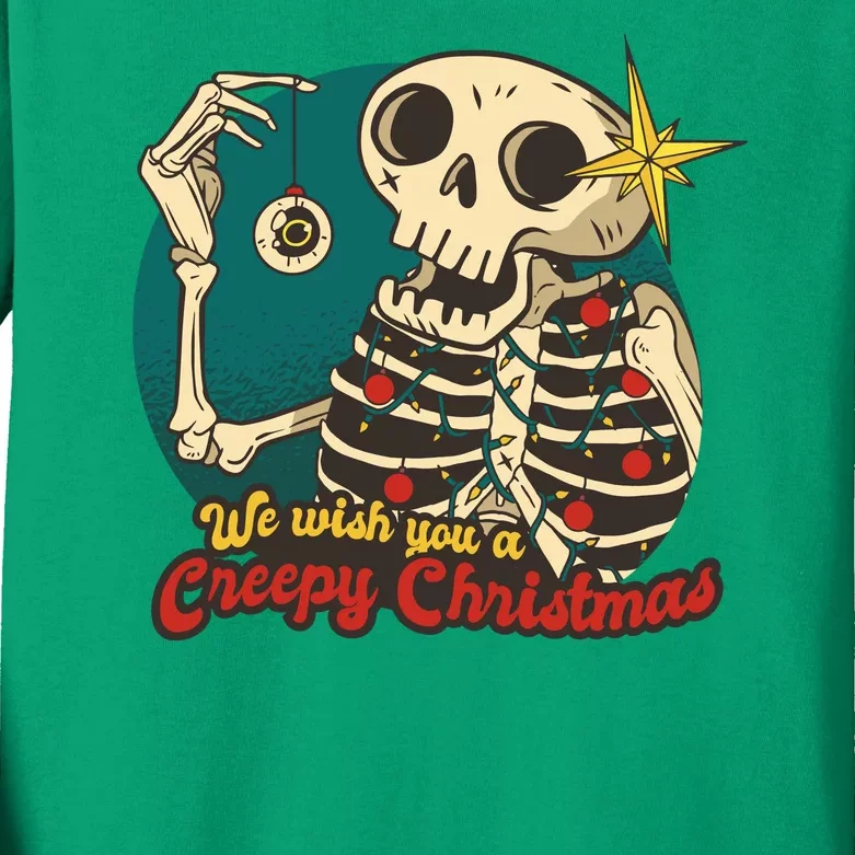 We Wish You A Creepy Christmas Kids Long Sleeve Shirt