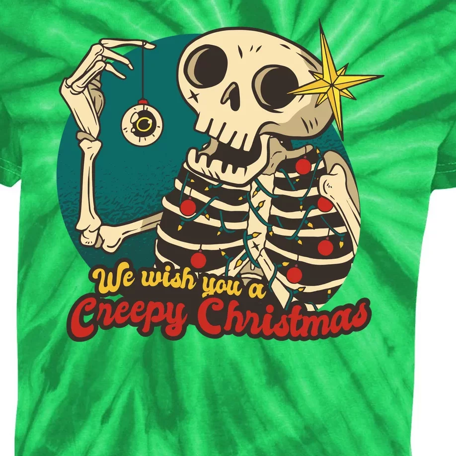 We Wish You A Creepy Christmas Kids Tie-Dye T-Shirt