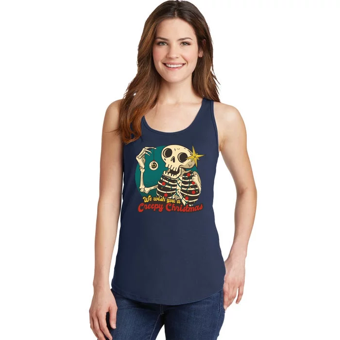 We Wish You A Creepy Christmas Ladies Essential Tank