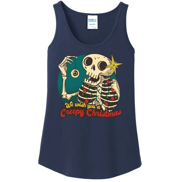 We Wish You A Creepy Christmas Ladies Essential Tank