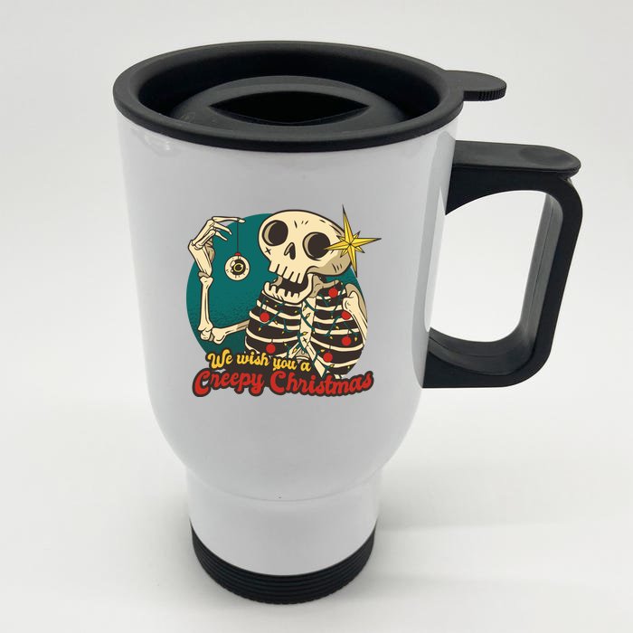 We Wish You A Creepy Christmas Front & Back Stainless Steel Travel Mug