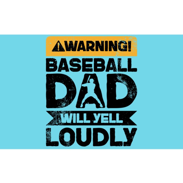 Warning Will Yell Loudly Gift Baseball Dad Gift Bumper Sticker