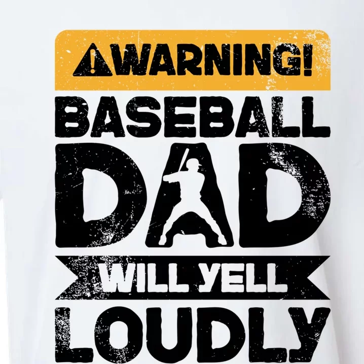 Warning Will Yell Loudly Gift Baseball Dad Gift Sueded Cloud Jersey T-Shirt