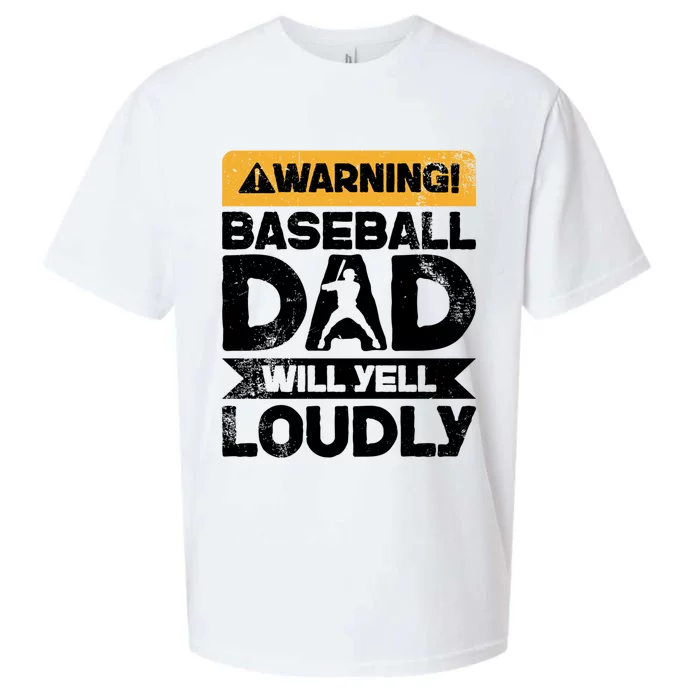 Warning Will Yell Loudly Gift Baseball Dad Gift Sueded Cloud Jersey T-Shirt