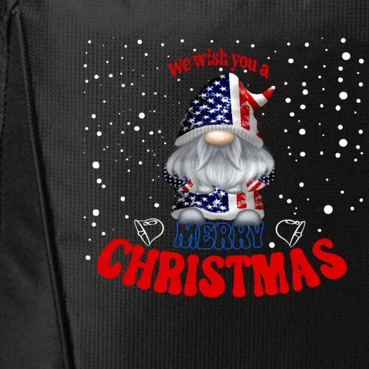 We Wish You A Merry Christmas American Gnome Meaningful Gift City Backpack