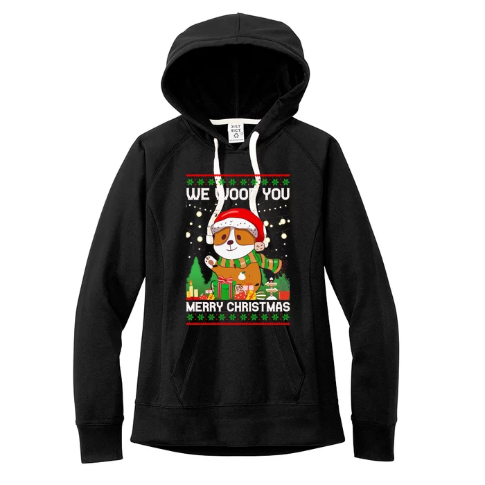 We Woof You A Merry Christmas Gift Women's Fleece Hoodie