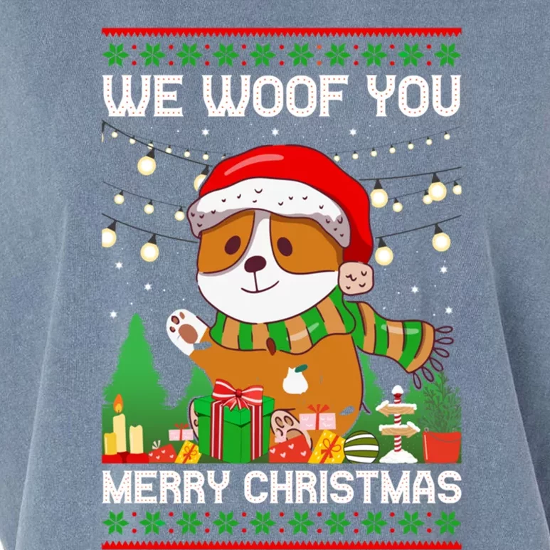 We Woof You A Merry Christmas Gift Garment-Dyed Women's Muscle Tee