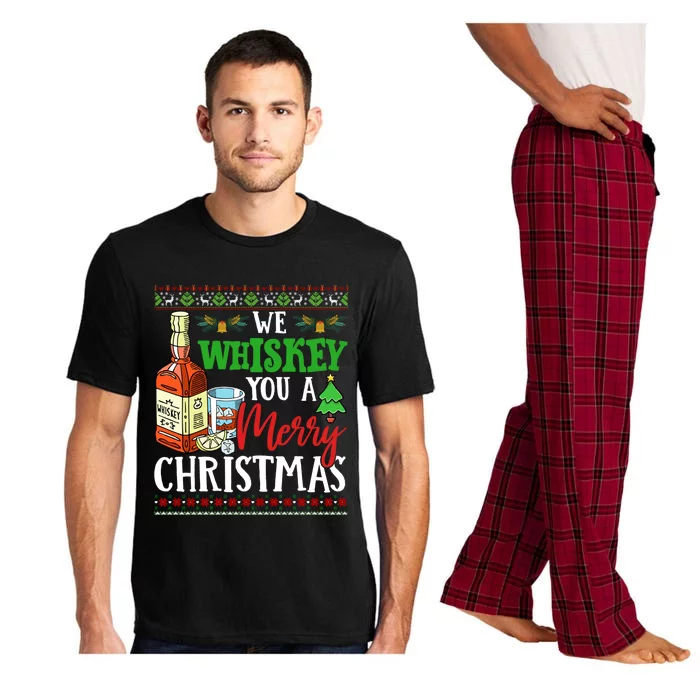 We Whiskey You A Merry Christmas Wish Pajama Ing Cute Gift Pajama Set