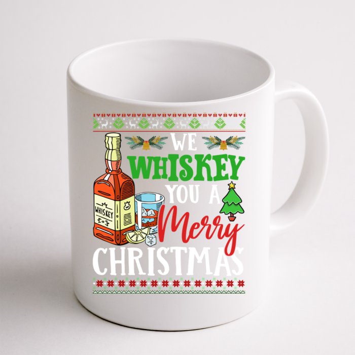 We Whiskey You A Merry Christmas Wish Pajama Ing Cute Gift Front & Back Coffee Mug