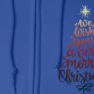 We Wish You A Very Merry Christmas Tree Xmas Gift Tee Cute Gift Full Zip Hoodie