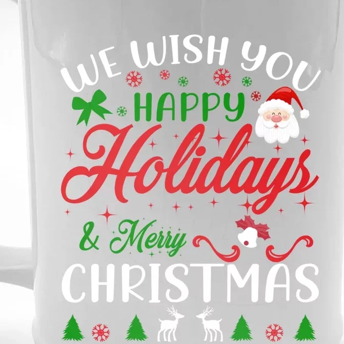 We Wish You Merry Christmas Xmas Family Holidays Cool Gift Front & Back Beer Stein