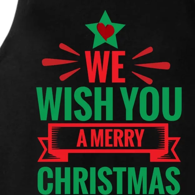 We Wish You A Merry Christmas Gift Ladies Tri-Blend Wicking Tank