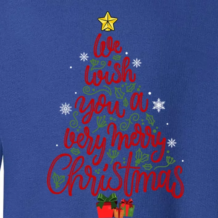 We Wish You A Merry Christmas Tree Holiday Xmas Gift Toddler Sweatshirt