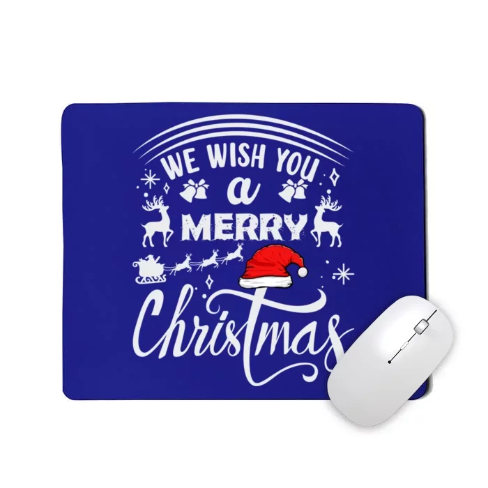 We Wish You A Merry Christmas Pajama Buffalo Santa Hat Cool Gift Mousepad