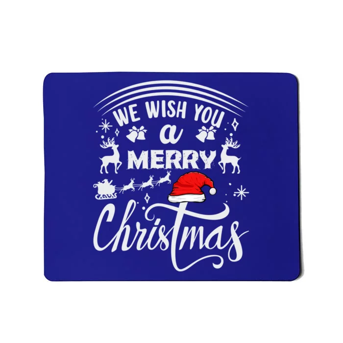 We Wish You A Merry Christmas Pajama Buffalo Santa Hat Cool Gift Mousepad